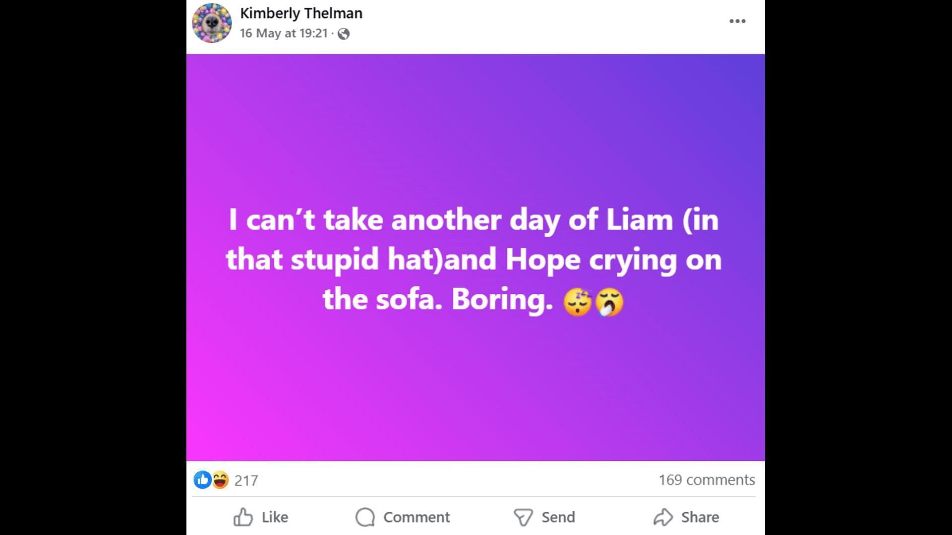 A Facebook post about the show's storyline (Image via Facebook/The Bold and the Beautiful)